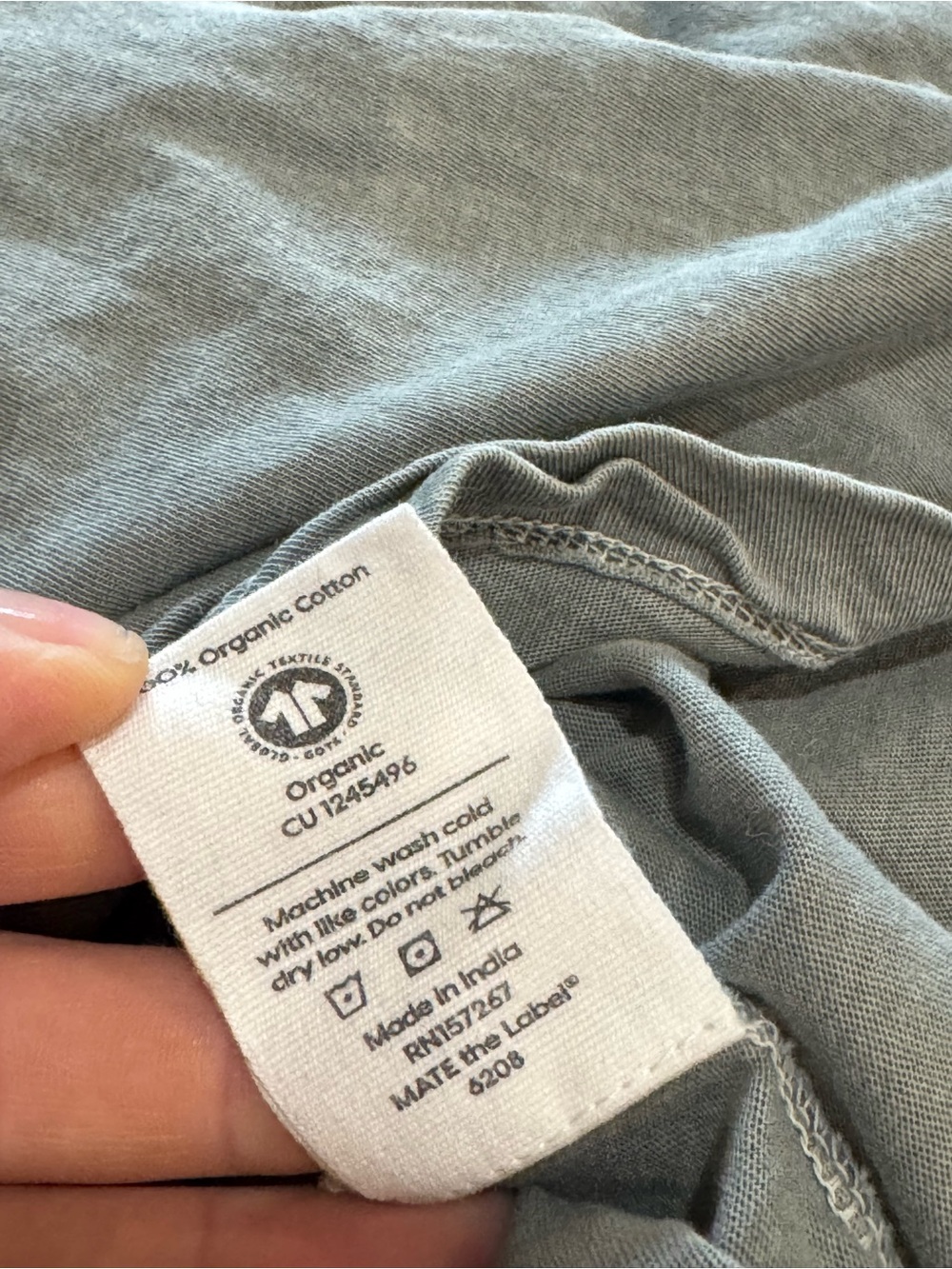 MATE the Label Organic Cotton Relaxed Crop Tee Forest Medium - Picture 7 of 7